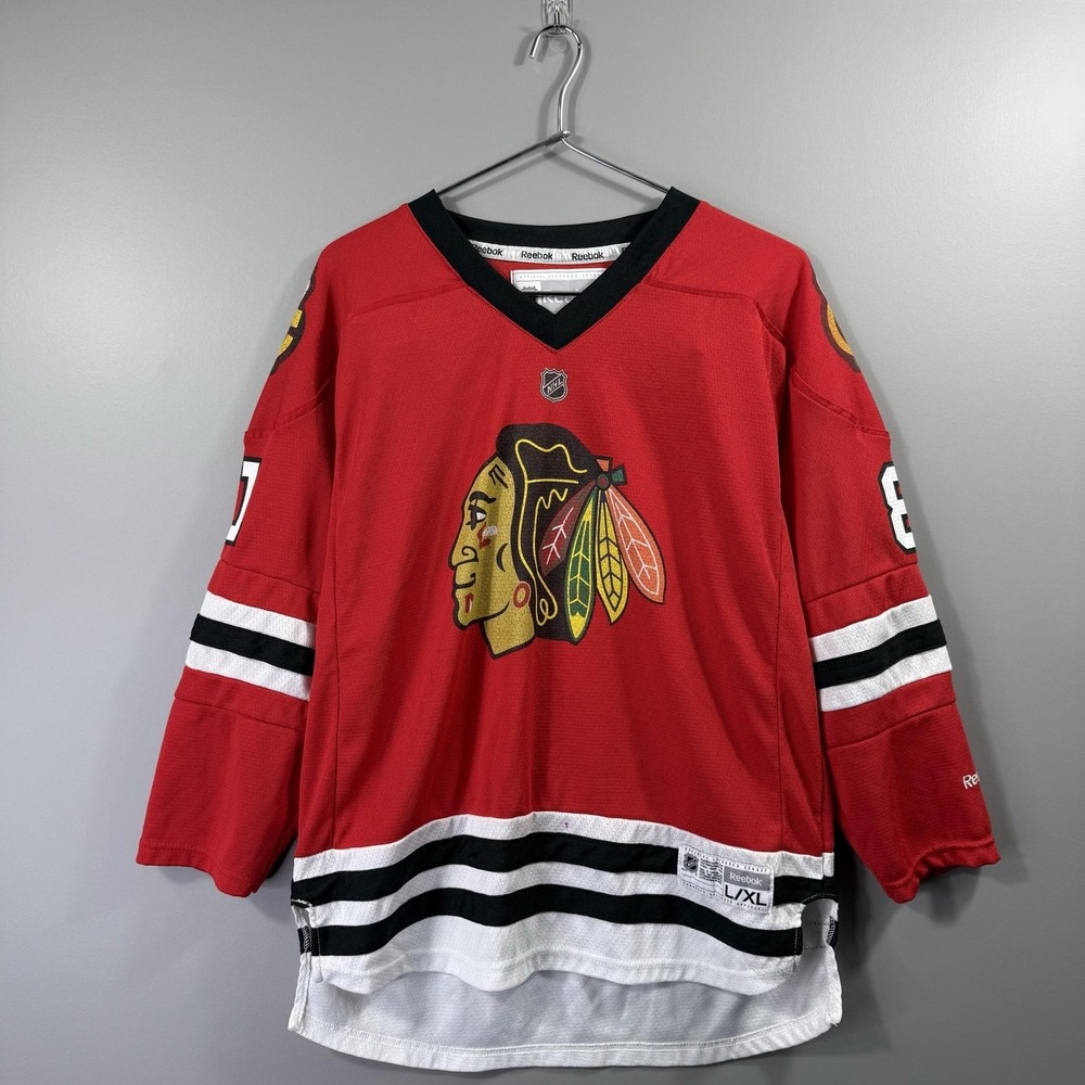 Chicago Blackhawks Jersey Youth L/XL Red NHL Hockey Marian Hossa 81 Reebok